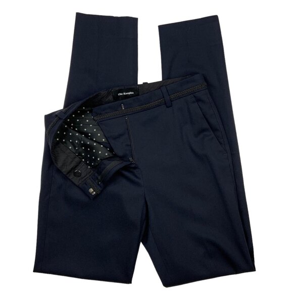 The Kooples Wool Blend Trousers Pant 34 XS Blue Slim Leg High Rise Quiet luxury - Picture 3 of 11